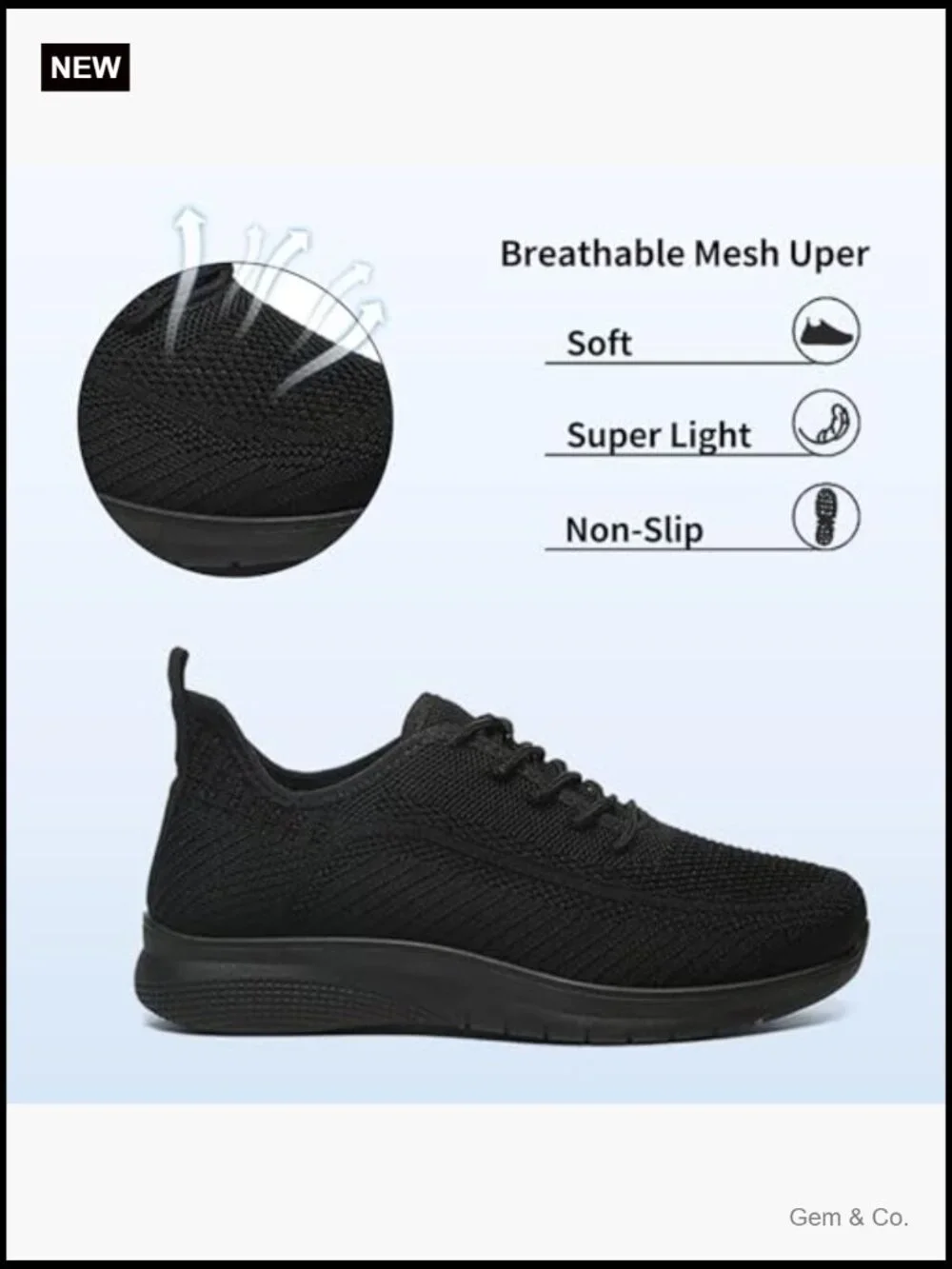 Women's Casual Walking Sneakers - Non Slip Work Nursing Shoes